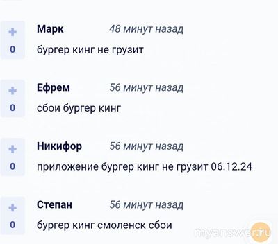 Не работает Бургер Кинг (сайт, приложение) 6-7.12.2024 почему, что делать?