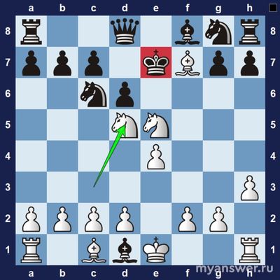 Конь какого цвета завершает шахматную комбинацию "мат Легаля"?