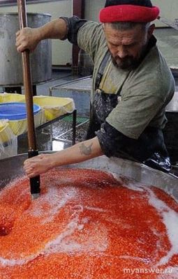 Могут быть в натуральной икре красной/черной личинки глистов?