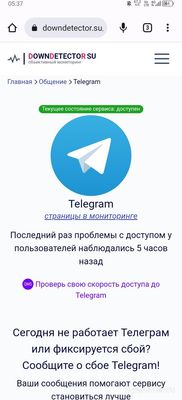 Почему не работает Телеграм 14.10.2024, в чём причина?