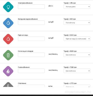 Какая стоимость коммунальных услуг в ЖКХ в Ташкенте?