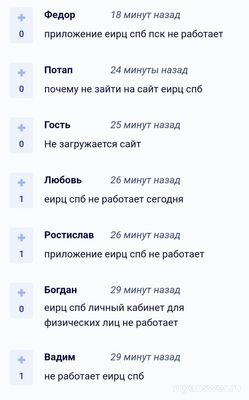 Почему не работает ЕИРЦ СПб 5 и 6 декабря 2024, сайт, приложение?