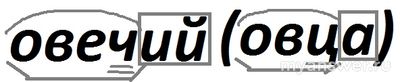 Как разобрать по составу слово "овечий"?