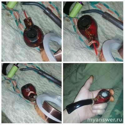 Как починить курительную трубку из вишни?