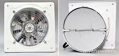Как оснастить вытяжку на кухне вентилятором и затвором?