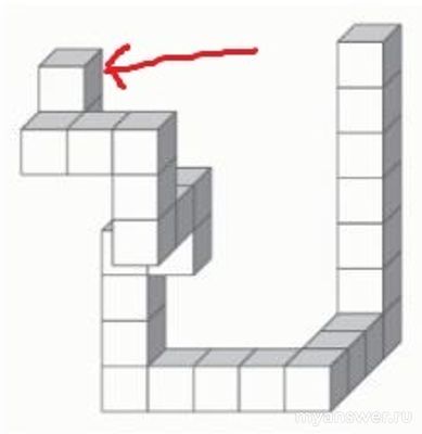 Как решить: Сколько кубиков нужно, чтобы Петя достроил змейку (см.)?