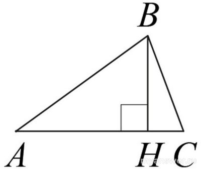 Как решить: Как найти угол ABH в треуг. ABC, если высота BH, BAC 36 (см.)?