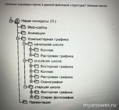 Сколько корневых папок на данном изображении?