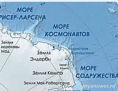 Как называется акватория между Землей Эндерби и подводным хребтом Гуннерус?