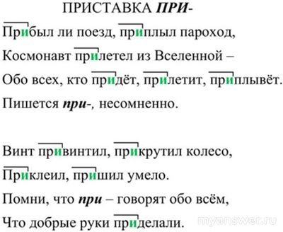 Четверостишия "Приставка При, Пре-", как вставить пропущенные буквы?