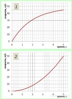 Как выглядит график свободного падения камня (см.)?