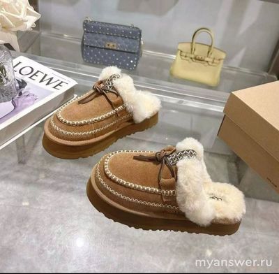 В какую погоду, с чем носить меховые шлепки?