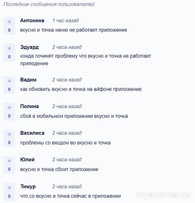 Не работает приложение Вкусно и Точка 16 - 17 октября 2024, что делать?