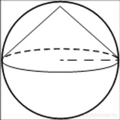 Как решить: Объём конуса равен 12. Найдите объём шара?