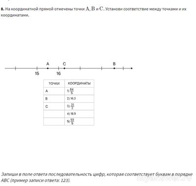 Как установить соответствие между точками и их координатами на прямой?