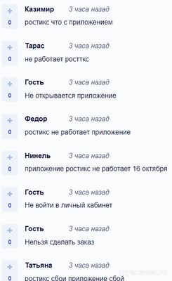 Почему не работает Ростикс сегодня 16 октября 2024г приложение и сайт?