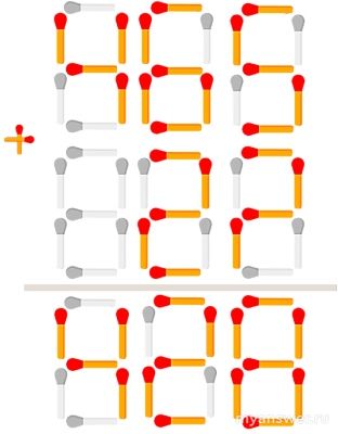 Логика. Как решить: Юля и Оля играли в игру с переставлением спичек?