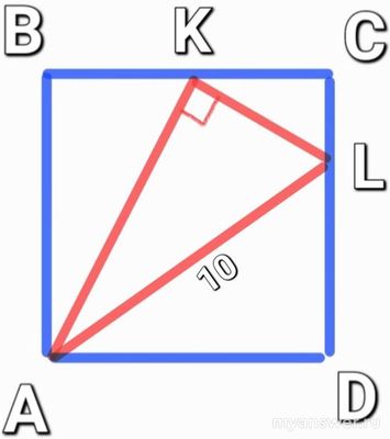 Как решить: На сторонах BC и CD квадрата ABCD отмечены точки K и L?