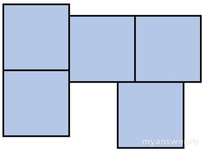 Как решить: Фигура на рисунке составлена из пяти одинаковых квадратов?