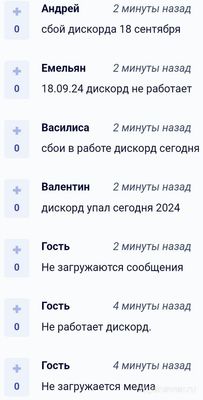 Не работает Дискорд (Discord) 18 сентября 2024, почему, что делать?