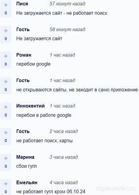 Не работает сайт Google (Гугл) 6 и 7 октября 2024, почему, что делать?