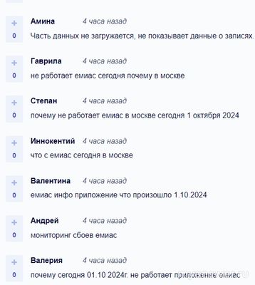 Не работает сайт и приложение ЕМИАС 01 октября 2024, почему, что делать?