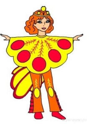 3 класс. Как нарисовать эскиз костюма Жар-птицы поэтапно карандашом?