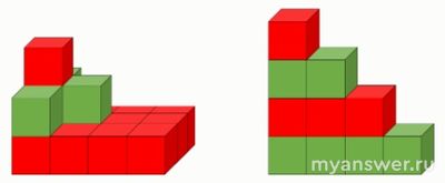 Как ответить ВСОШ физика 2.10.2024 Из зел. и крас. кубиков собр. пирамиды?