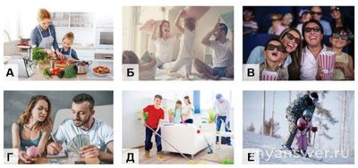 Как разделить изображения на две группы: А. Мама с дочкой на кухне (рис.)?