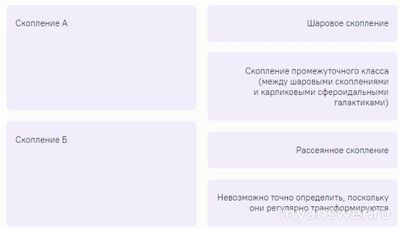 Как решить: Даны фото ярчайших представителей 2 типов звёздных скоплений?