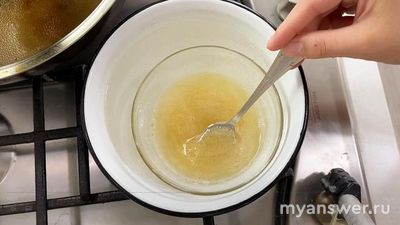 Как правильно распустить набухший желатин на водяной бане?