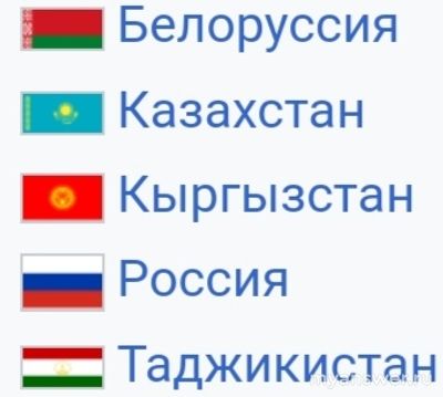 Как по флагам определить страны – члены ОДКБ (см)?
