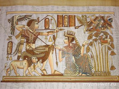 Картина на папирусе из Египта, что она означает, что изображено (фото)?