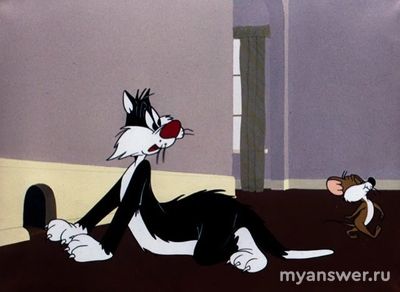 Что за мультфильм, персонажи похожи на Тома и Джерри, но другого цвета?