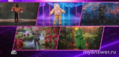 Шоу "Маска" 09.02.25 (1 выпуск) кто в номинации в каждой группе масок?