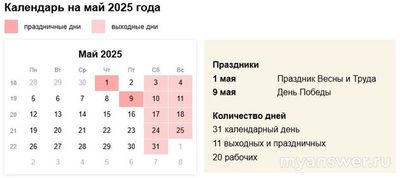 9 мая 2025 года какой день недели?