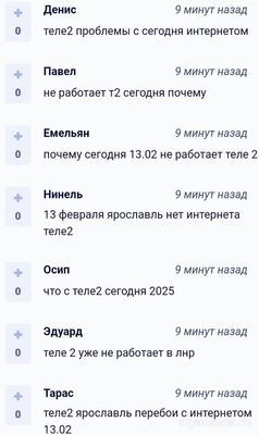 Не работает (связь и интернет) Tele2 13.02.25. Почему, как исправить?