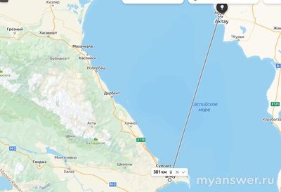 Город Актау., сколько км от Баку, Грозного, от российской границы?