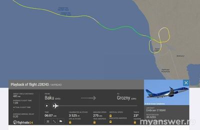 Самолет, летевший из Баку в Грозный разбился 25.12.2024г. Что произошло?
