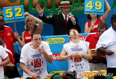 Какую цель преследуют конкурсы на скороедение пиццы и гамбургеров?