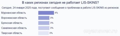 Не работает сайт LIS-SKINS 24.01.25 почему, его заблокировали в РФ или нет?