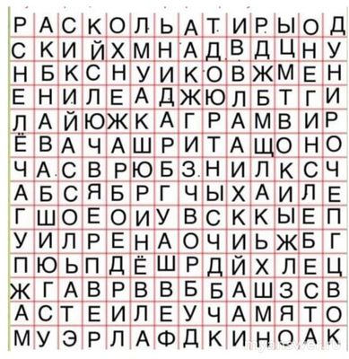 Как найти и записать 15 имен героев литературных произведений в филворде?